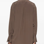 Camicia in seta in marrone 