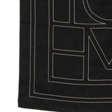 Foulard di seta con monogramma ricamato in nero Toteme - donna 