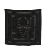 Foulard di seta con monogramma ricamato in nero Toteme - donna 