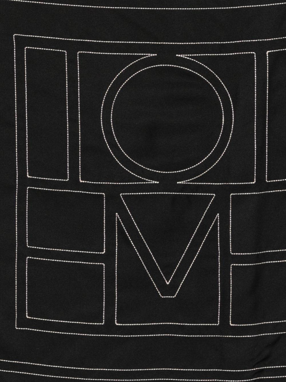 Foulard di seta con monogramma ricamato in nero Toteme - donna 