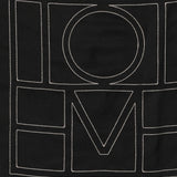 Foulard di seta con monogramma ricamato in nero Toteme - donna 