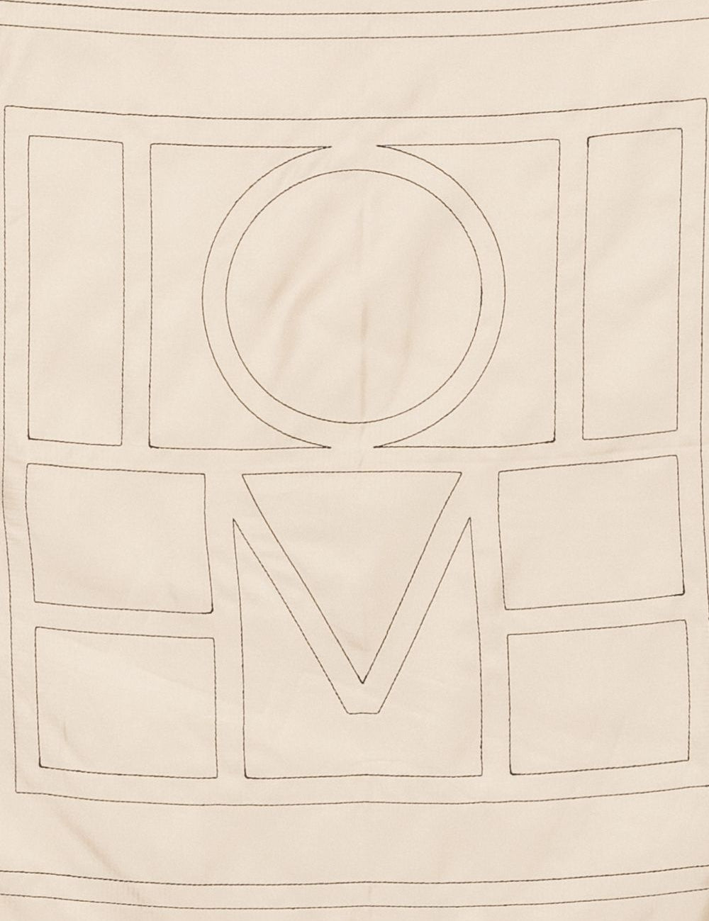 Foulard di seta con monogram in beige 