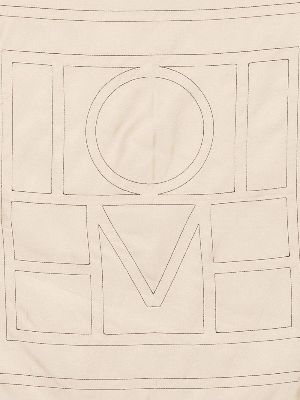 Foulard di seta con monogram in beige 