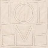 Foulard di seta con monogram in beige 