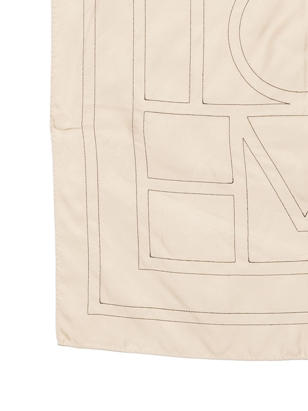 Foulard di seta con monogram in beige 