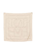 Silk foulard with monogram in beige