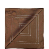 Foulard in seta con monogramma in marrone Toteme - donna 