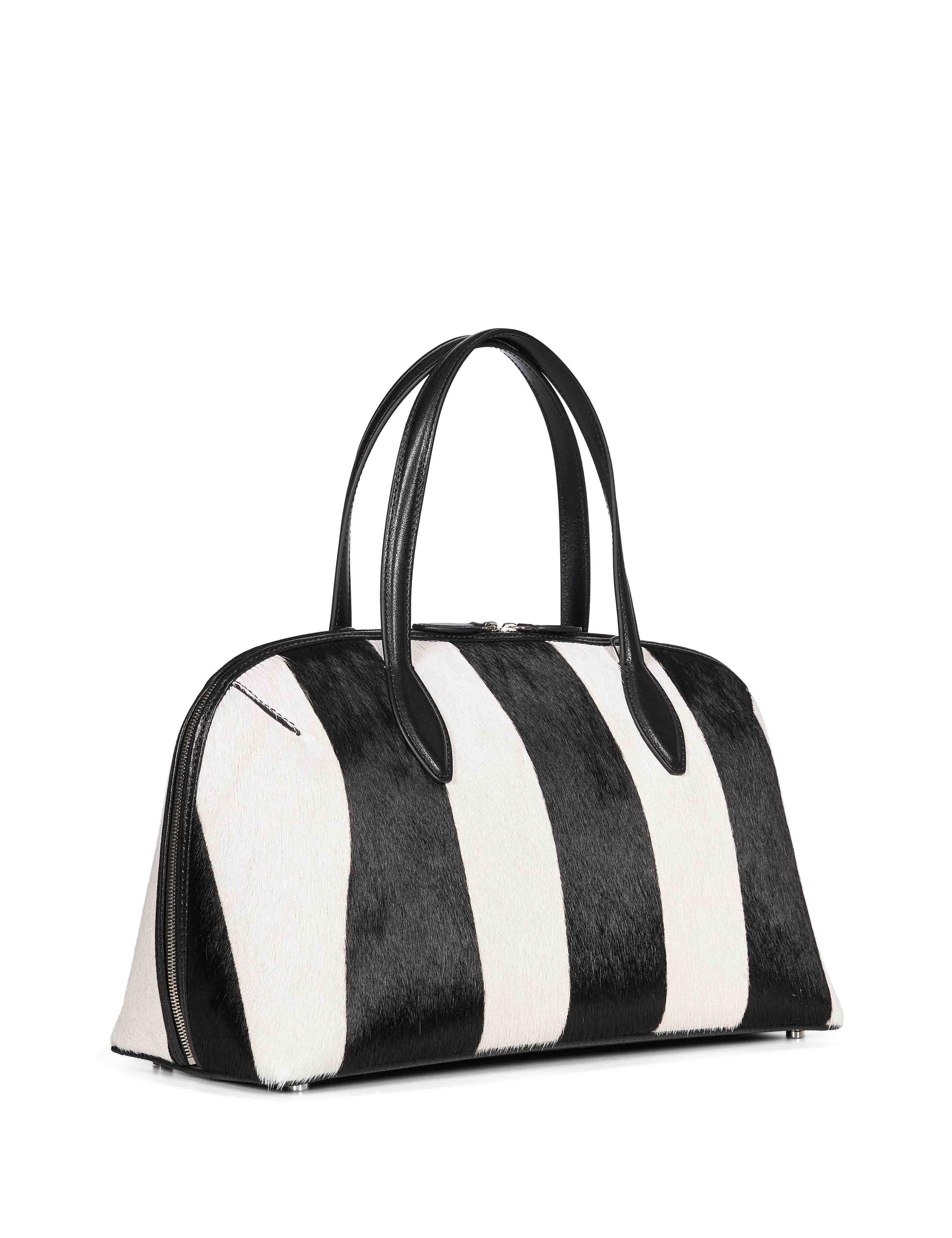 Borsa tote a righe multicolor 