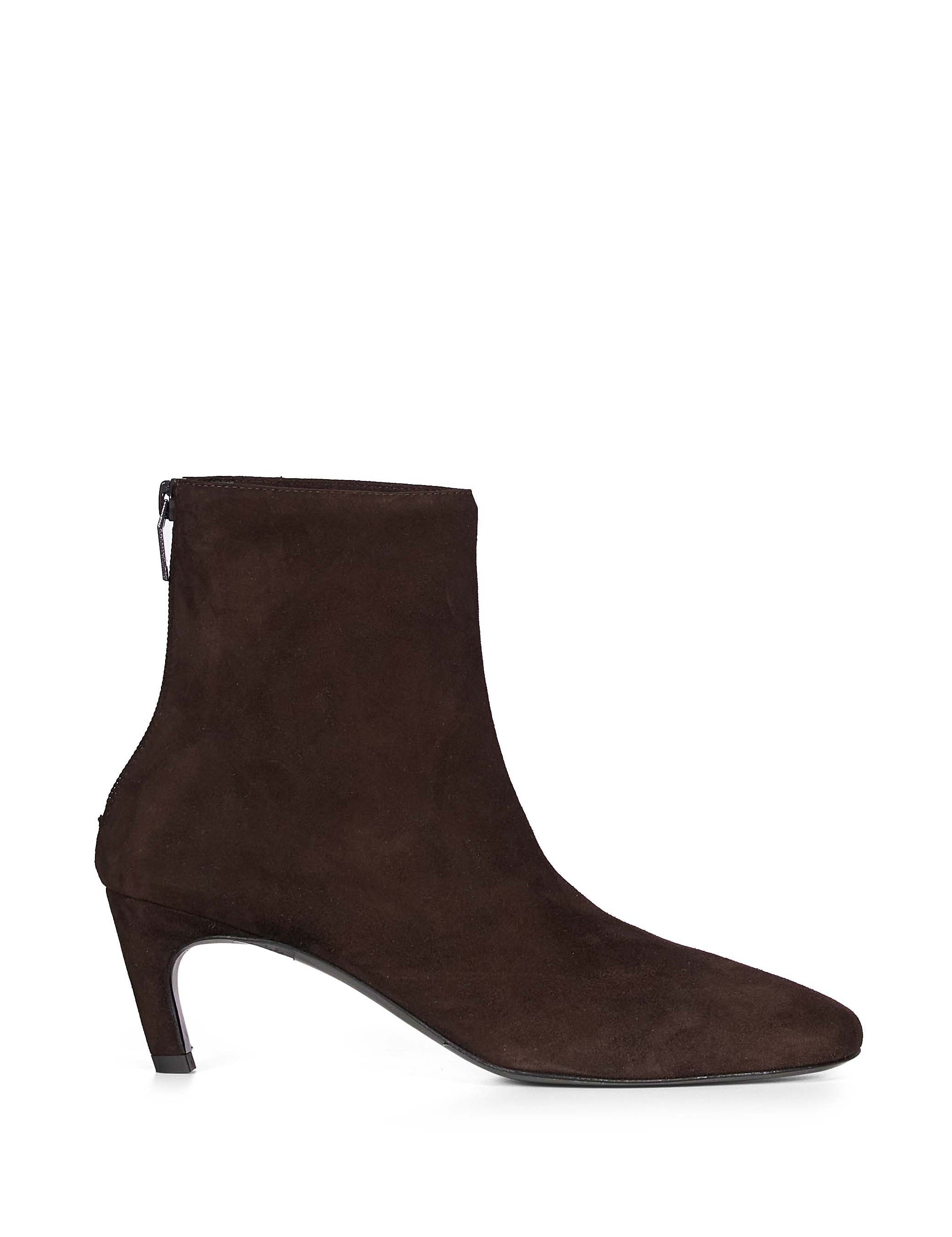 Stivaletti alla caviglia in suede marrone 