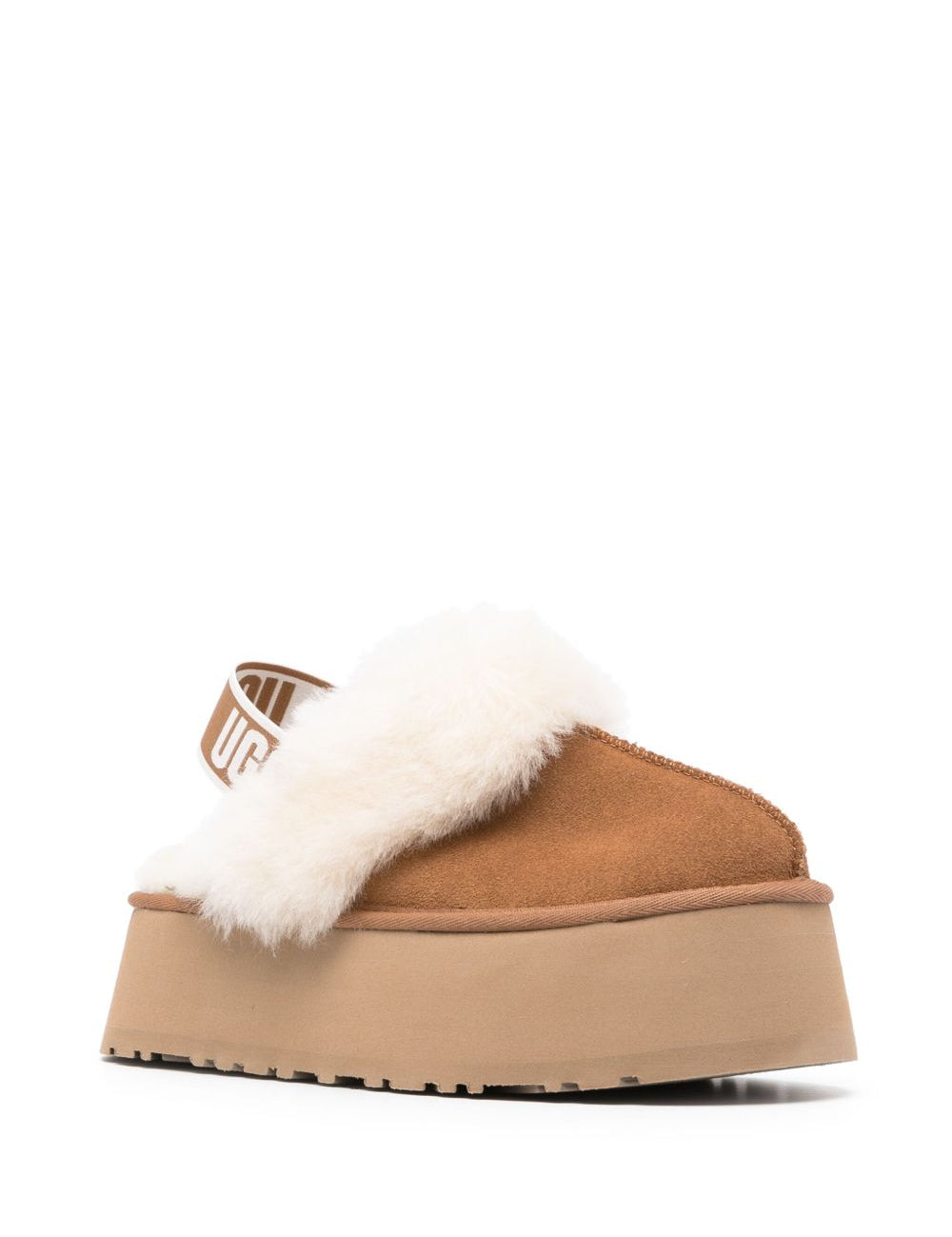 Mules Funkette con cinturino in beige 