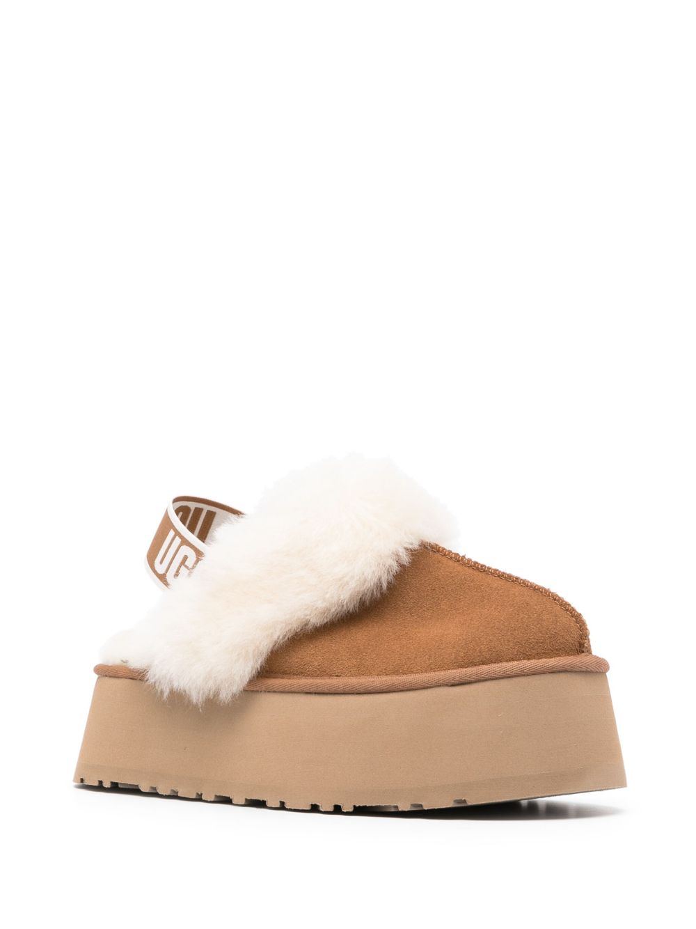 Mules Funkette con cinturino in beige 