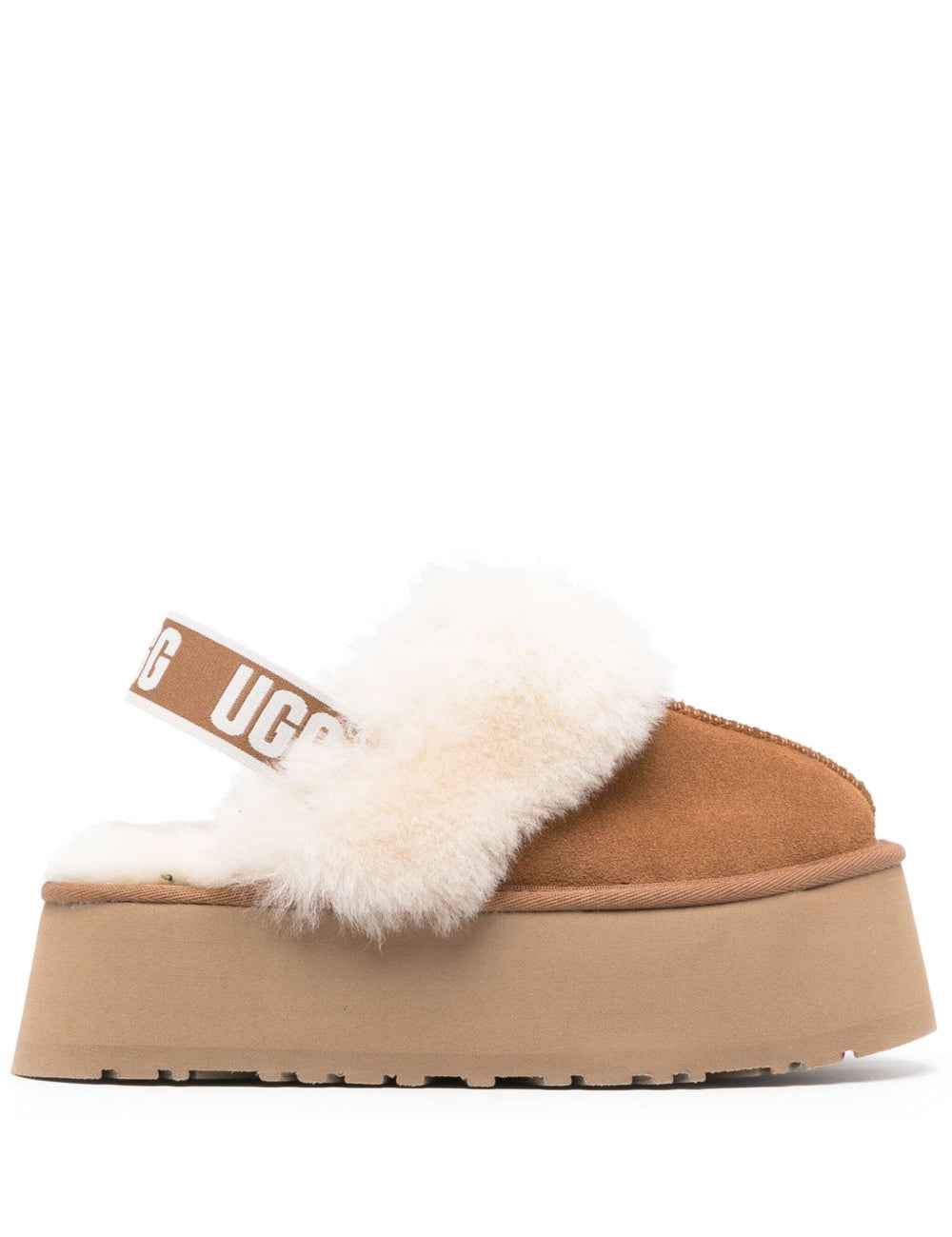 Mules Funkette con cinturino in beige 