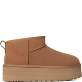 Stivaletti Classic Ultra Mini Platform in beige 