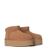 Stivaletti Classic Ultra Mini Platform in beige 