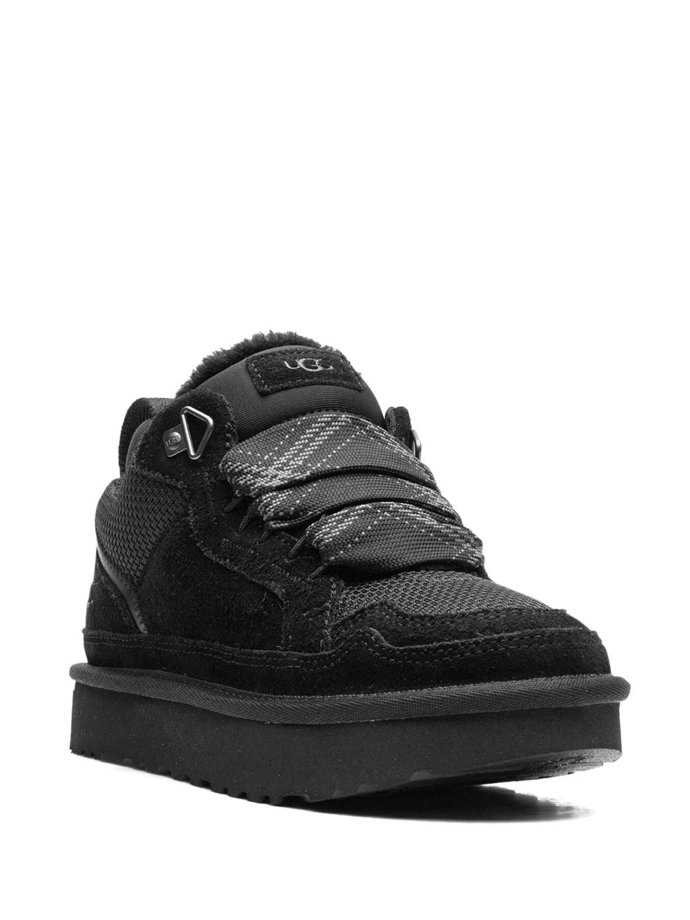 Sneakers con shearling in nero 