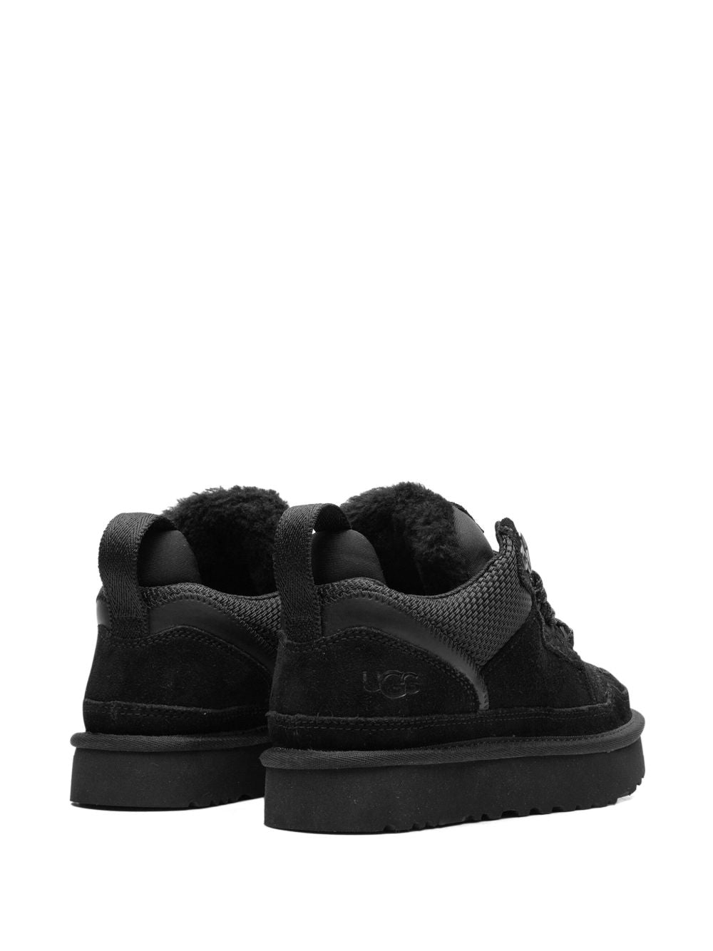 Sneakers con shearling in nero 