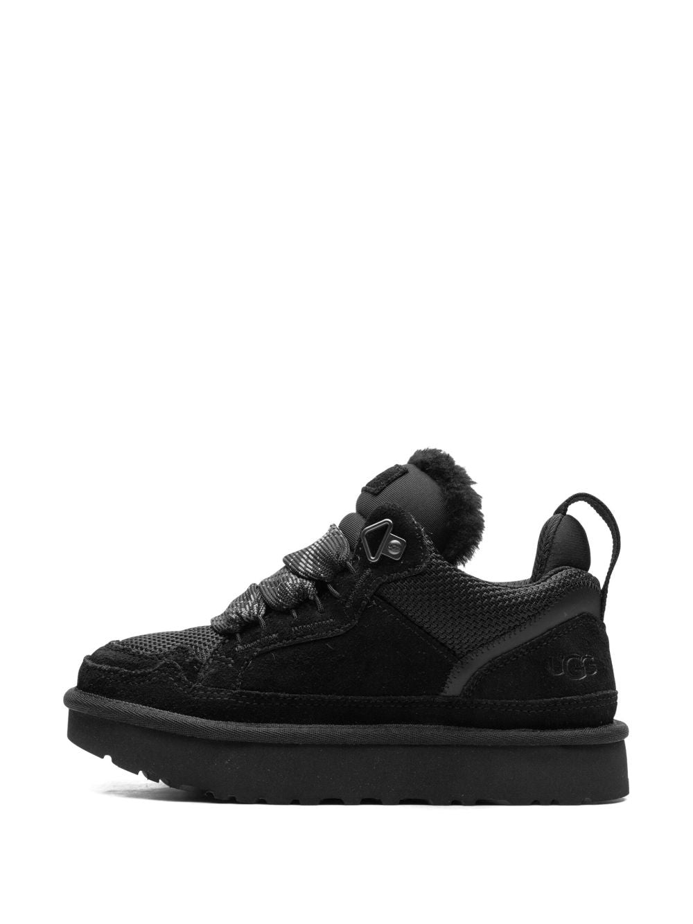 Sneakers con shearling in nero 