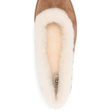 Ballerine con bordi in pelliccia in marrone 