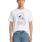 T-shirt in cotone bianco con stampa grafica 