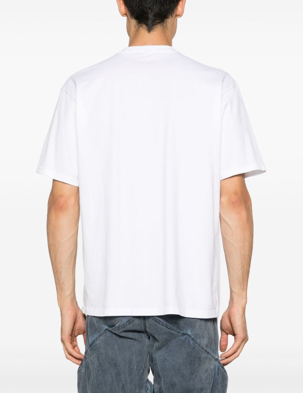 T-shirt in cotone bianco con stampa grafica 