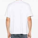 T-shirt in cotone bianco con stampa grafica 