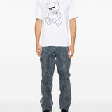 T-shirt in cotone bianco con stampa grafica 