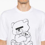 T-shirt in cotone bianco con stampa grafica 