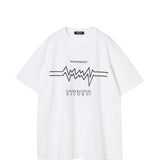 T-shirt in cotone bianco con stampa grafica 