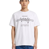 T-shirt in cotone bianco con stampa grafica 
