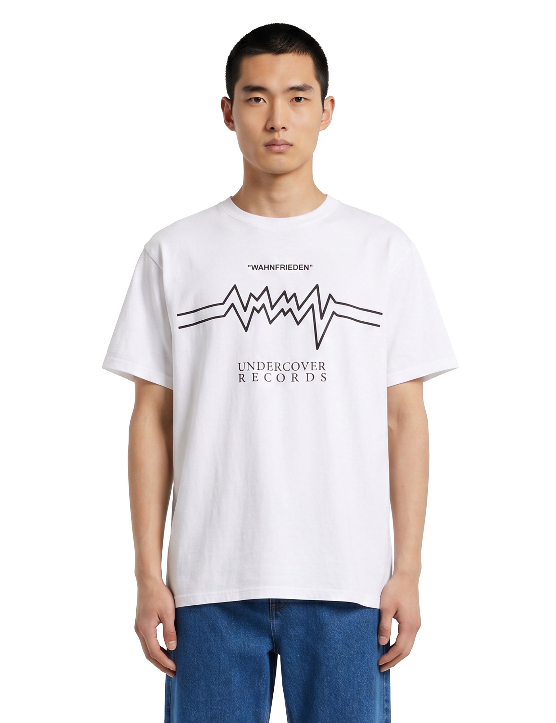 T-shirt in cotone bianco con stampa grafica 