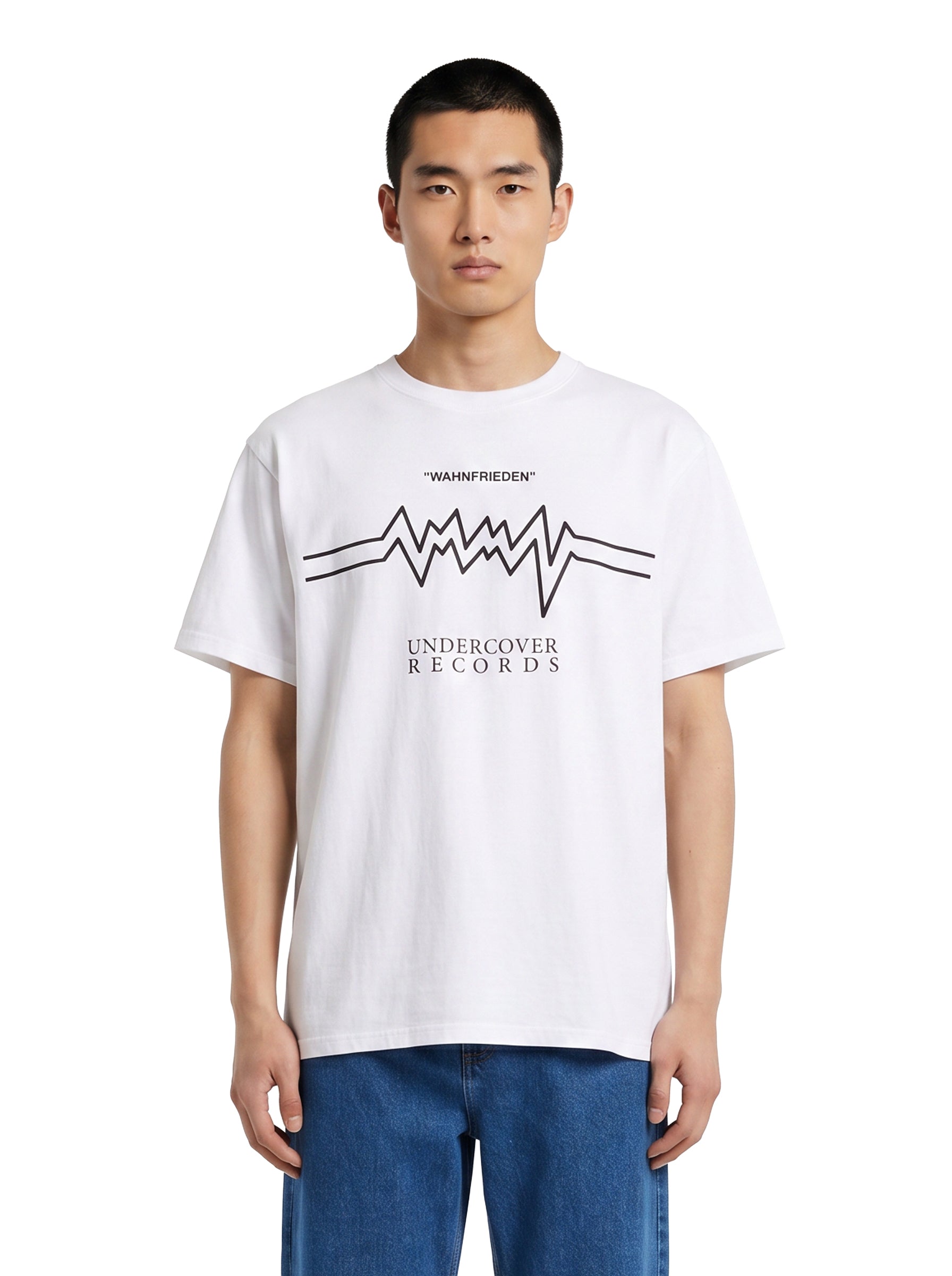 T-shirt in cotone bianco con stampa grafica 