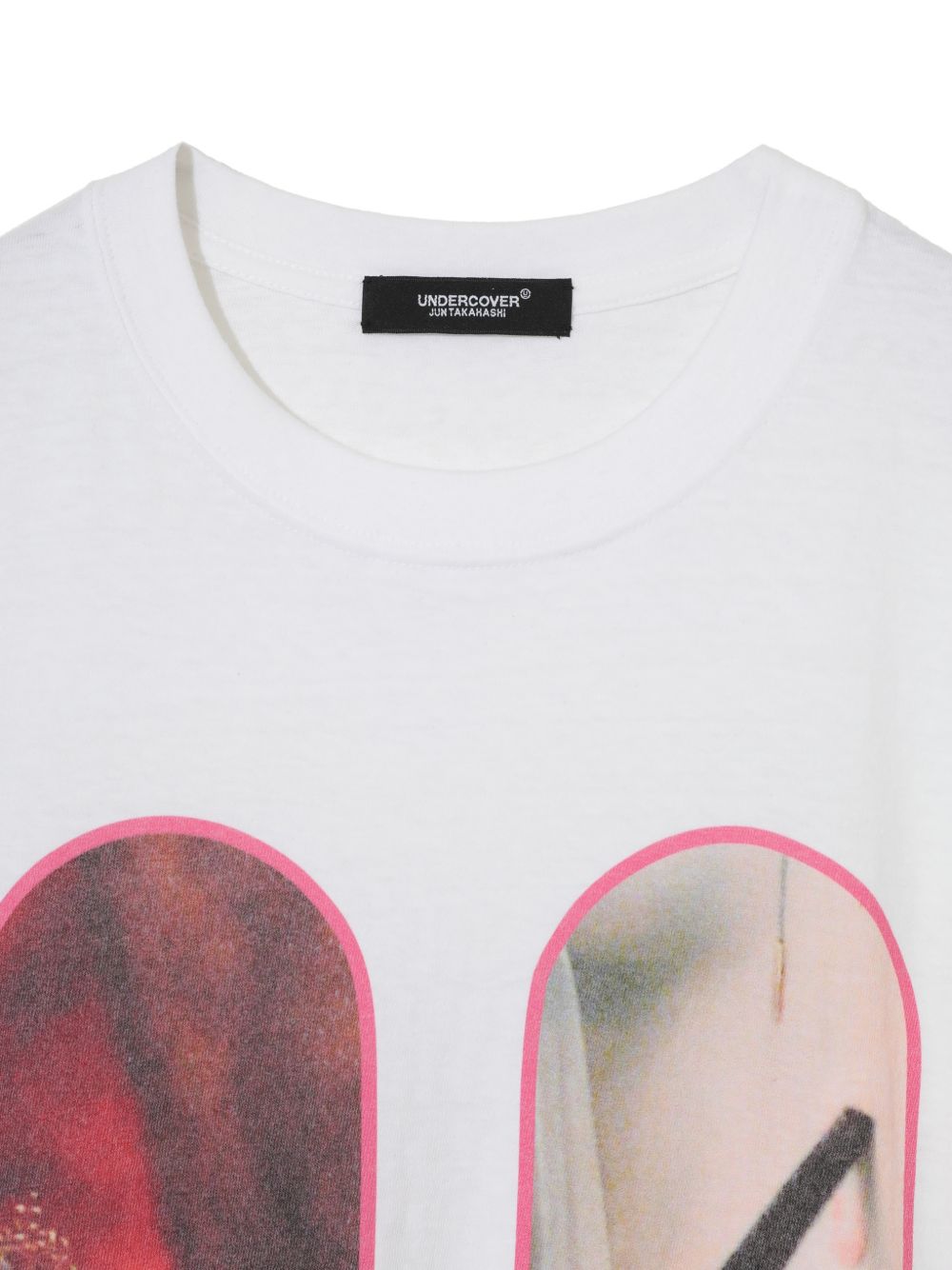 T-shirt a maniche corte con stampa in bianco 