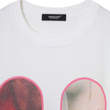 T-shirt a maniche corte con stampa in bianco 