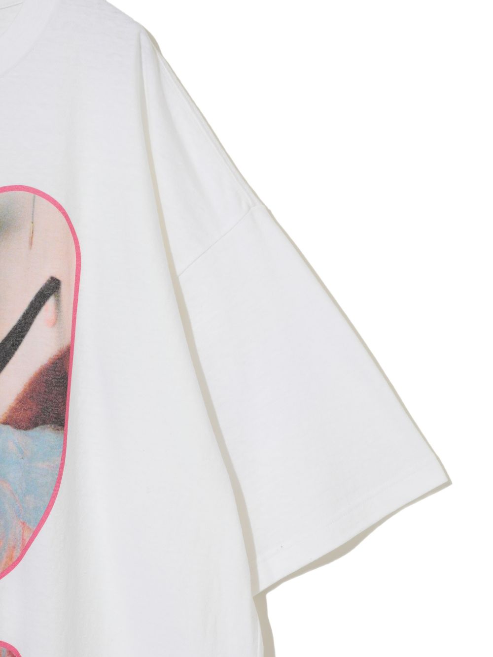 T-shirt a maniche corte con stampa in bianco 