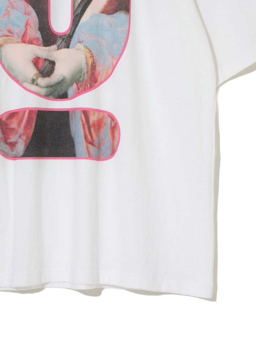 T-shirt a maniche corte con stampa in bianco 