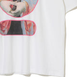 T-shirt a maniche corte con stampa in bianco 