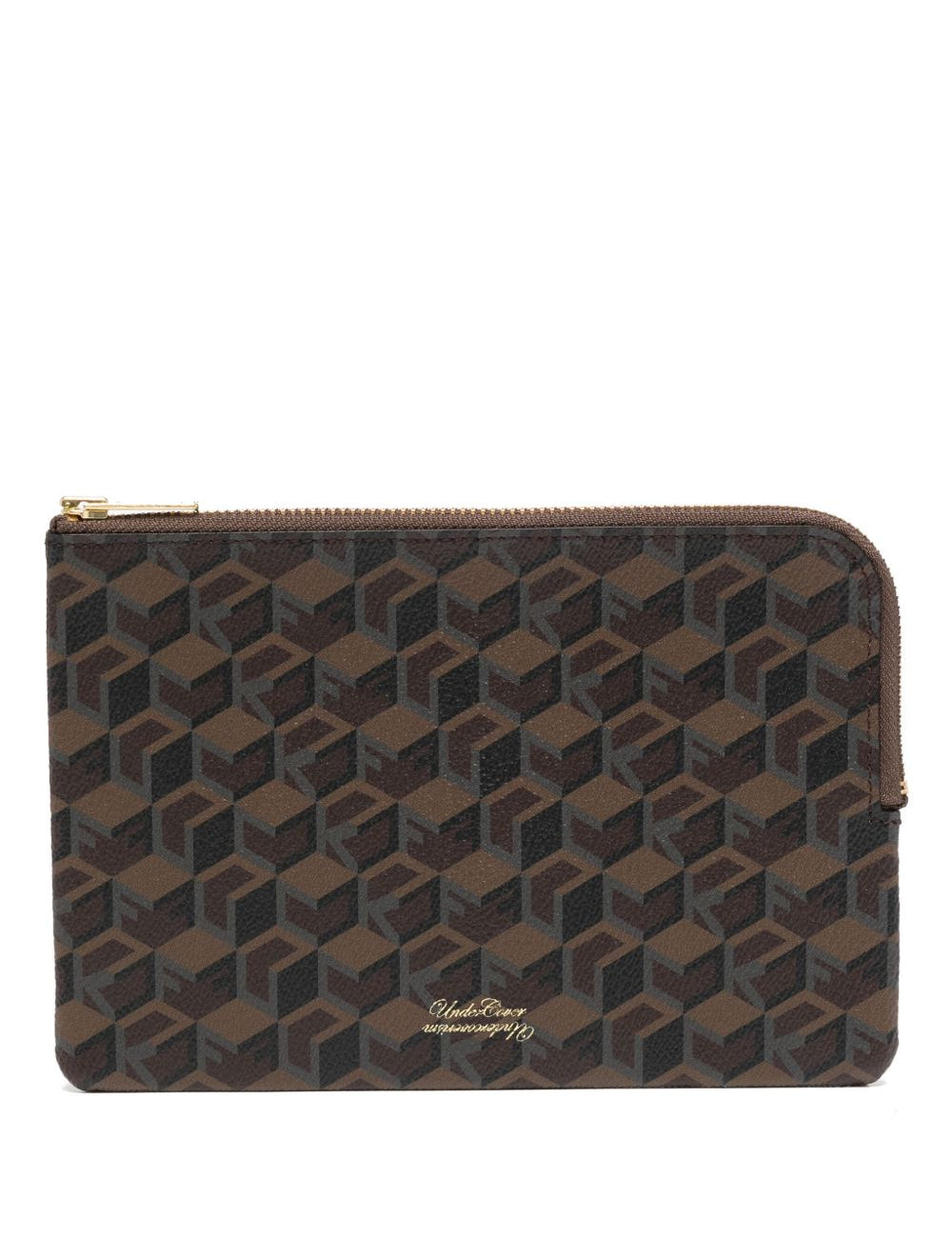Borsa con logo in marrone 