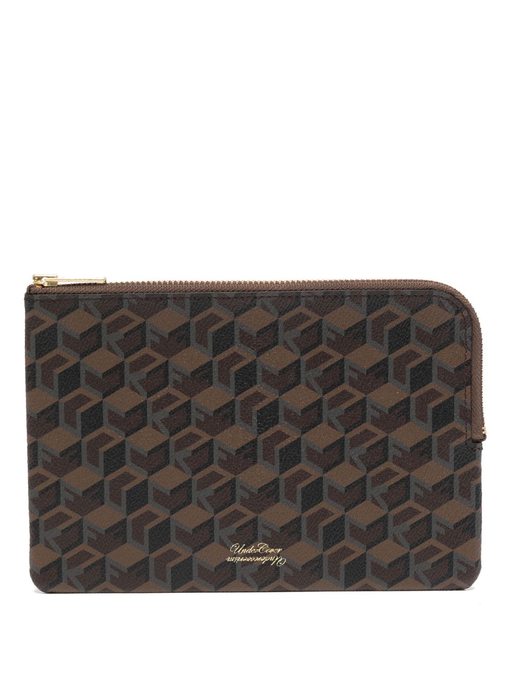 Borsa con logo in marrone 