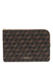 Borsa con logo in marrone
