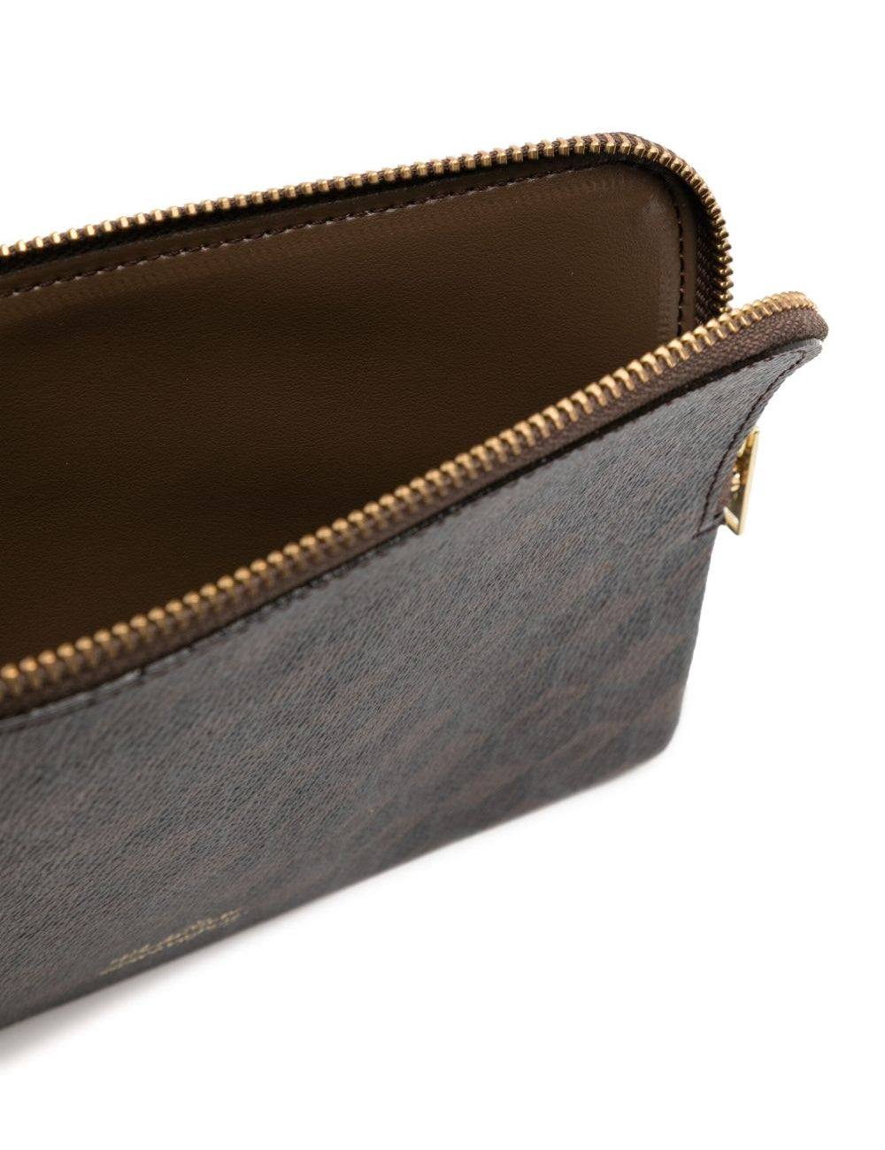 Borsa con logo in marrone 