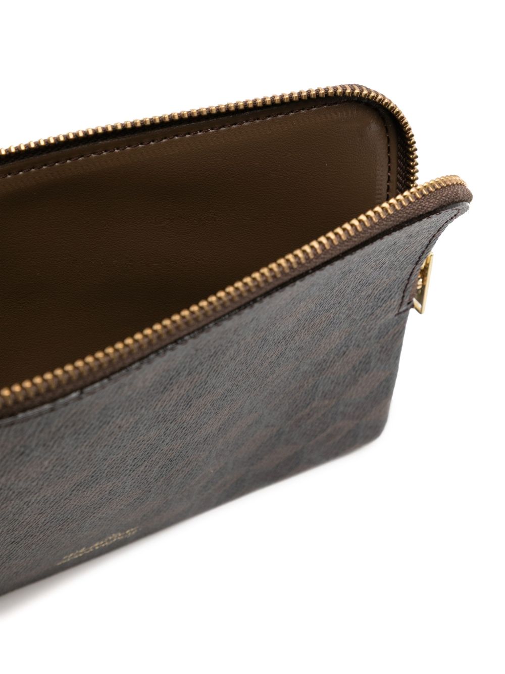 Borsa con logo in marrone 