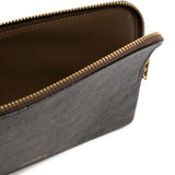 Borsa con logo in marrone 