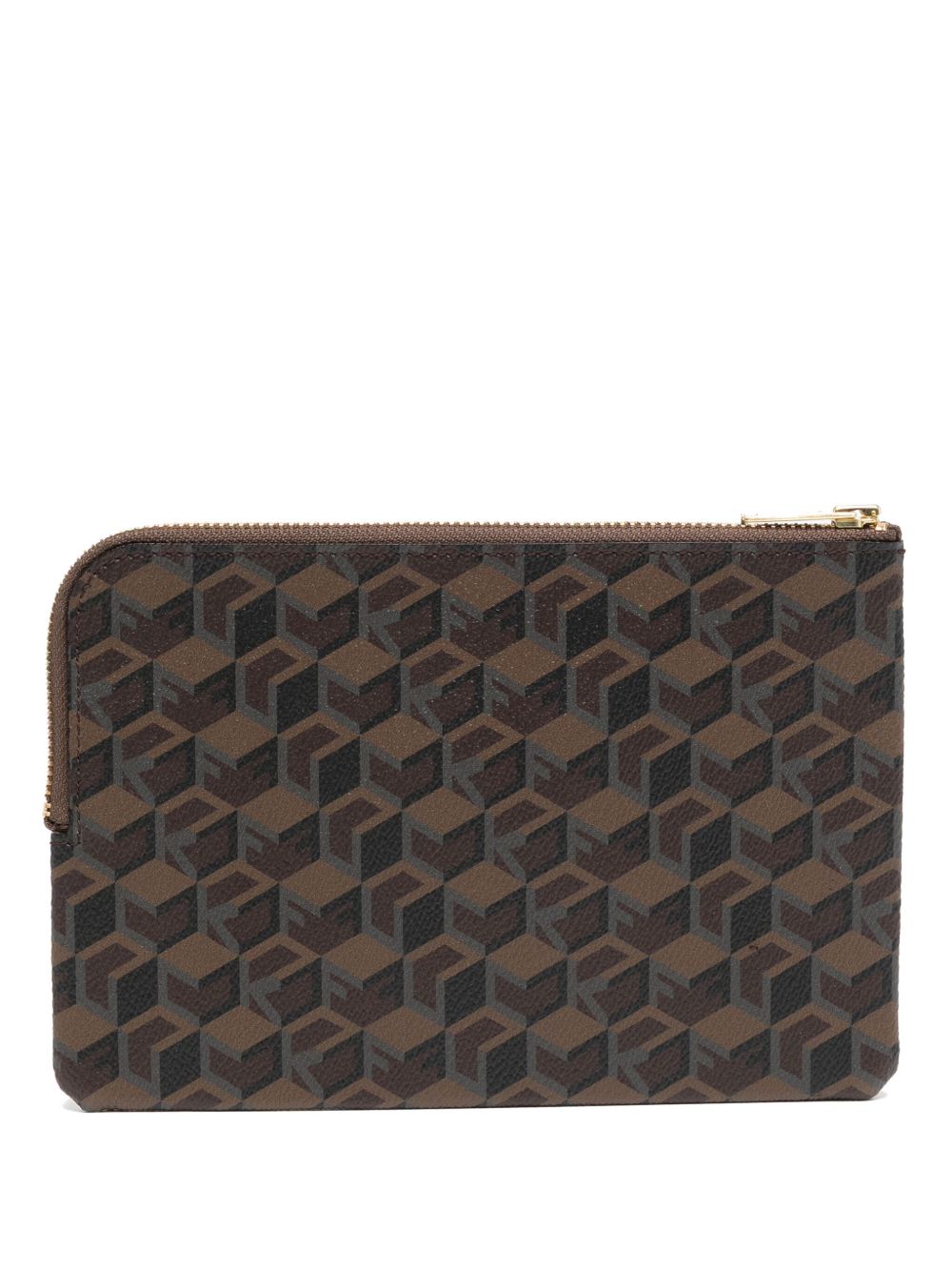 Borsa con logo in marrone 