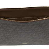Clutch con monogramma in marrone 