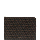 Clutch con monogramma in marrone 