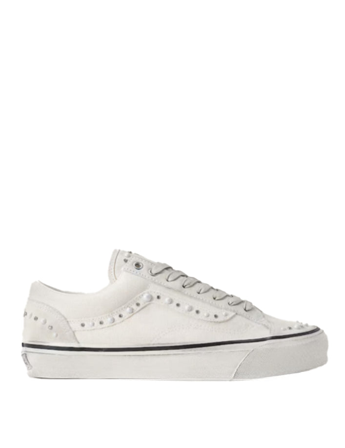 Sneakers Old School con decorazioni in bianco 