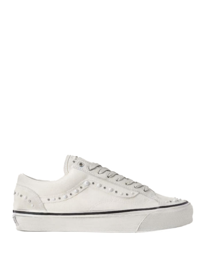 Sneakers Old School con decorazioni in bianco 