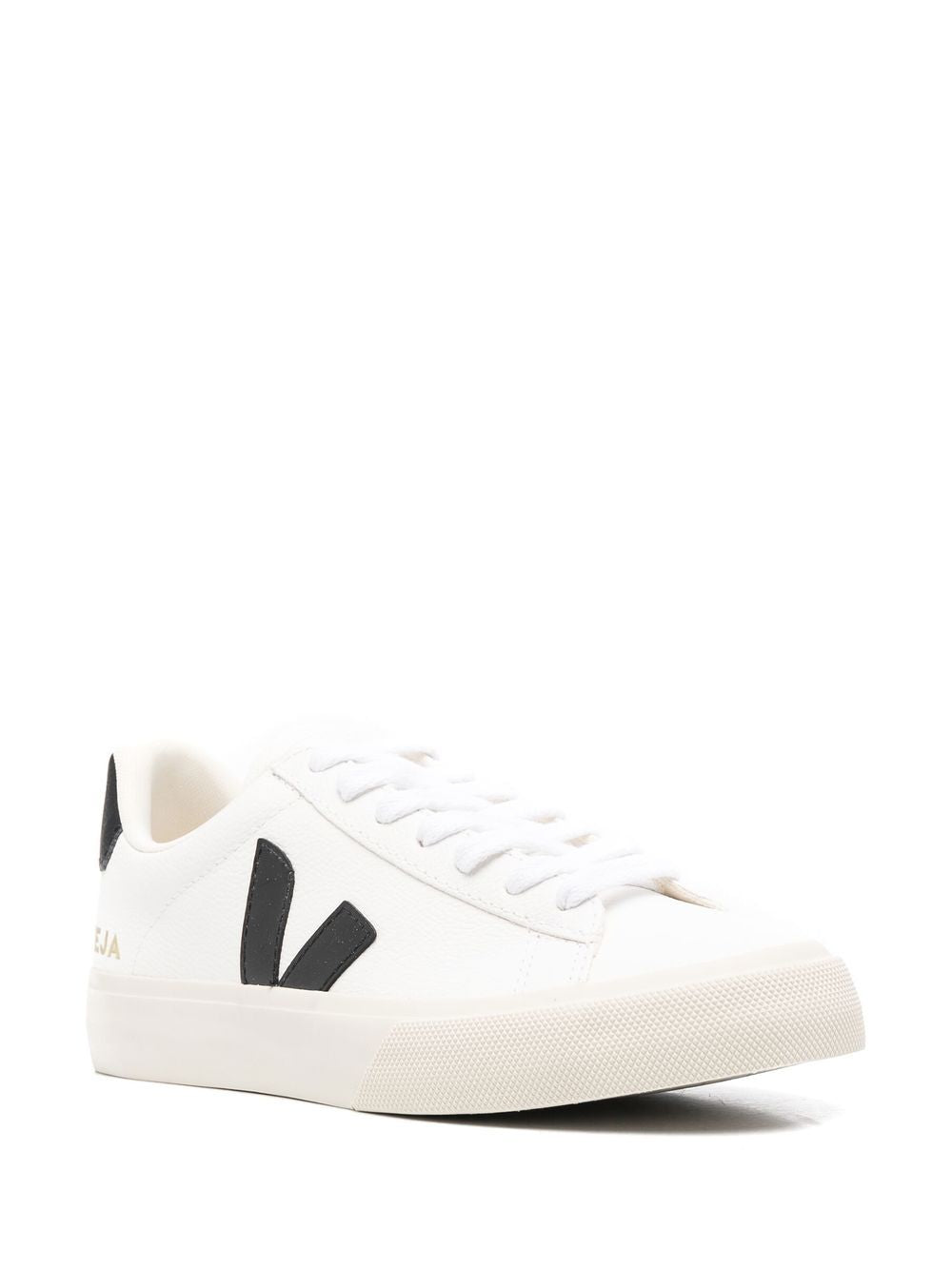 Sneakers basse campo in bianco e nero 