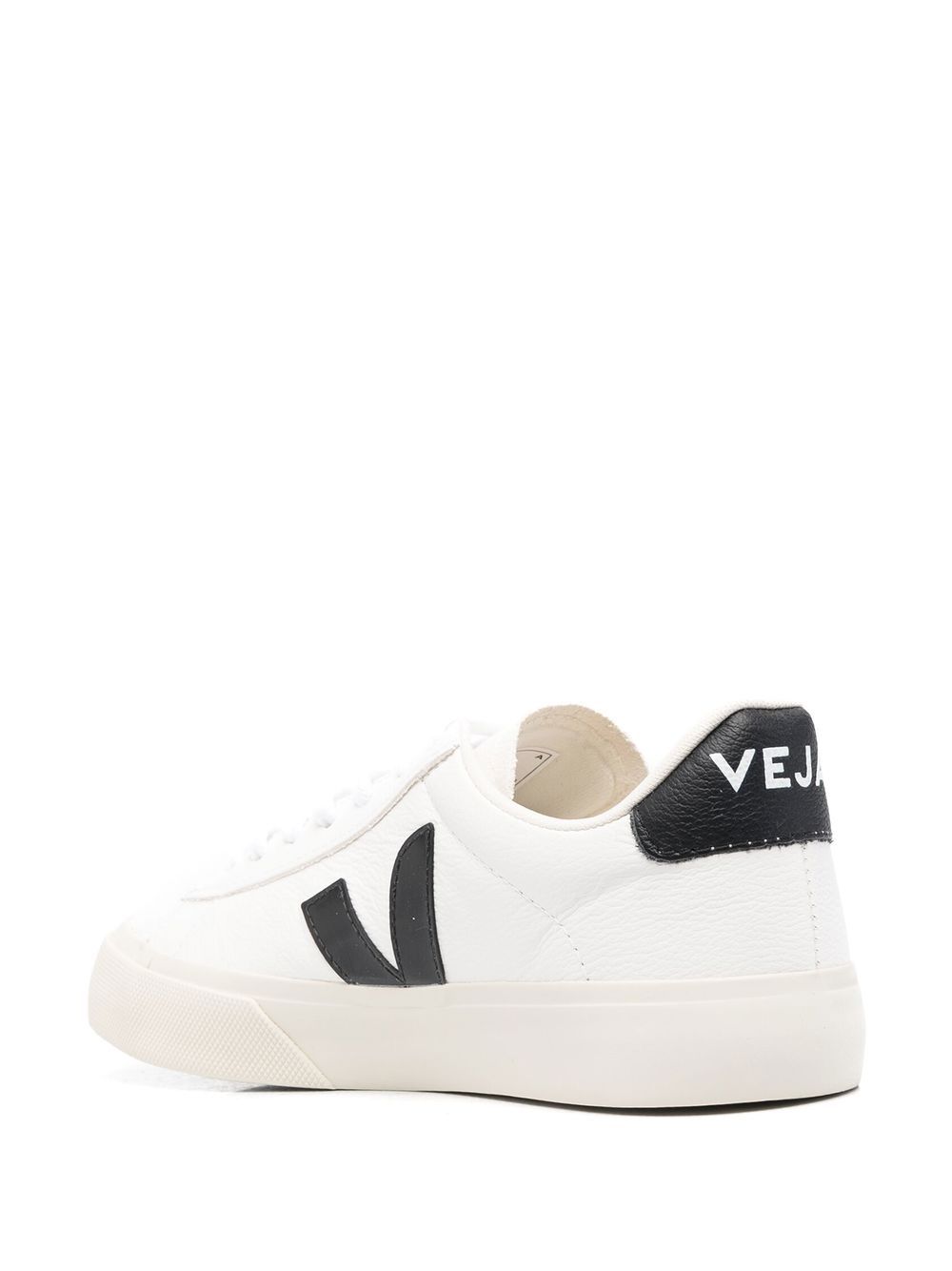 Sneakers basse campo in bianco e nero 