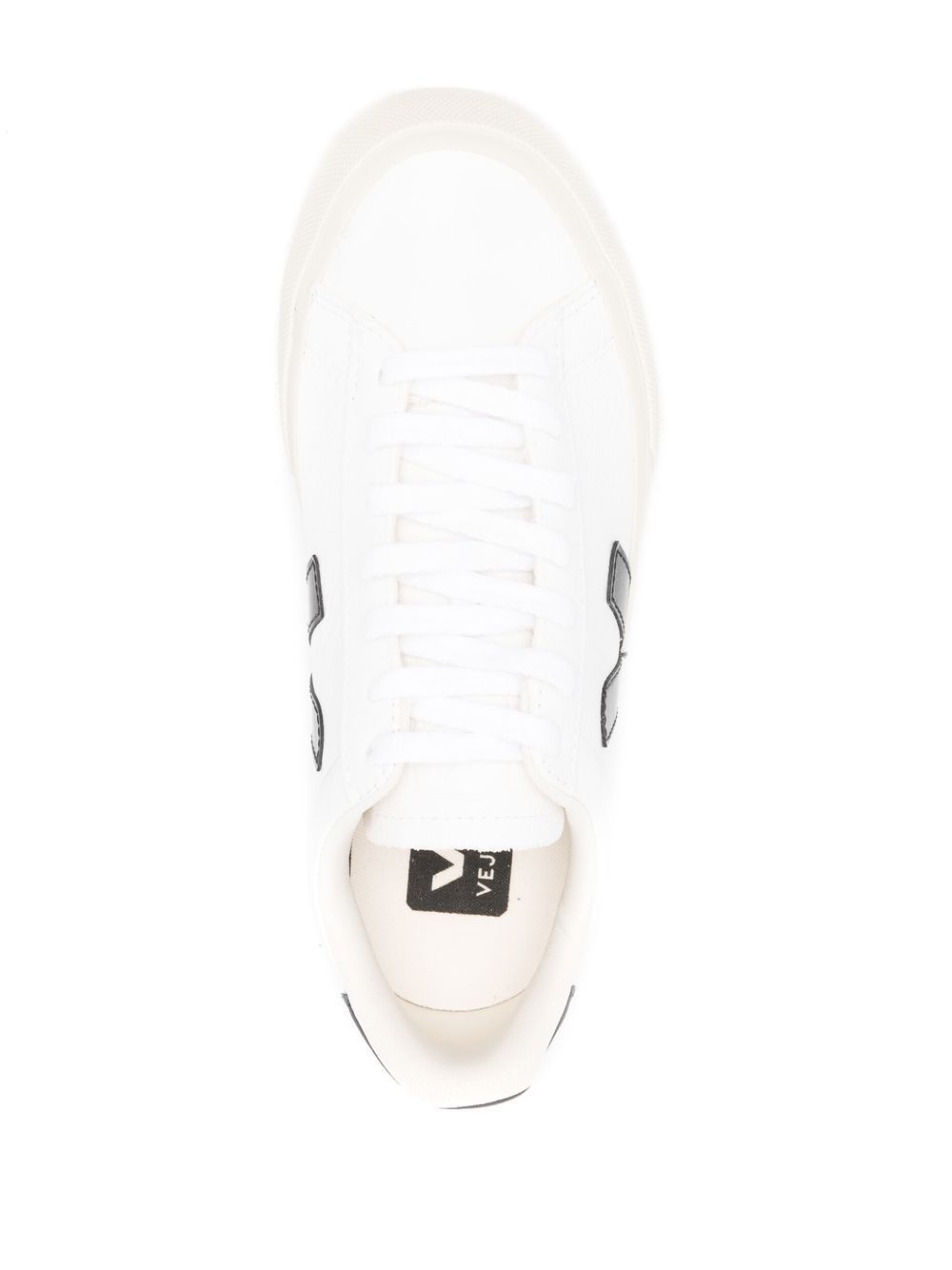 Sneakers basse campo in bianco e nero 